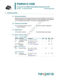 PSMN015-100B Datasheet Cover