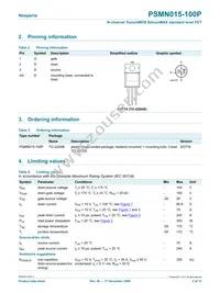 PSMN015-100P Datasheet Page 2