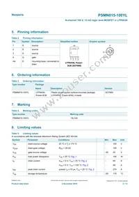 PSMN015-100YLX Datasheet Page 2