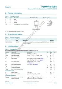 PSMN015-60BS Datasheet Page 2
