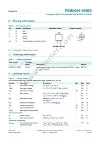 PSMN016-100BS Datasheet Page 2