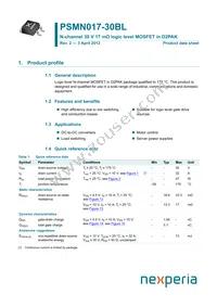 PSMN017-30BL Datasheet Cover