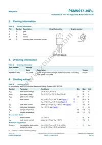 PSMN017-30PL Datasheet Page 2
