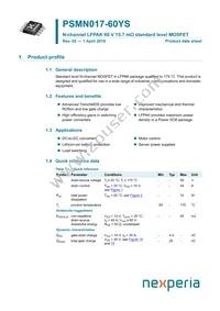 PSMN017-60YS Datasheet Cover