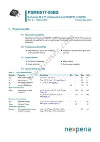 PSMN017-80BS Datasheet Cover