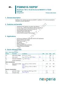 PSMN018-100PSFQ Datasheet Cover