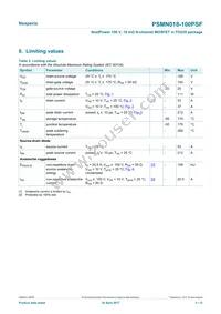 PSMN018-100PSFQ Datasheet Page 3