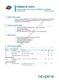 PSMN019-100YLX Datasheet Cover