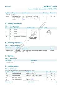 PSMN020-100YS Datasheet Page 2