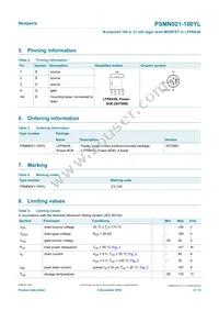 PSMN021-100YLX Datasheet Page 2