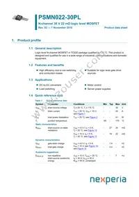 PSMN022-30PL Datasheet Cover