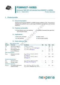 PSMN027-100BS Datasheet Cover