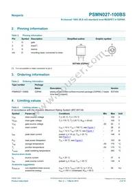 PSMN027-100BS Datasheet Page 2