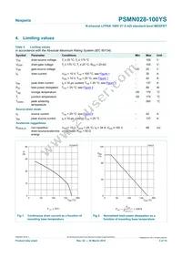 PSMN028-100YS Datasheet Page 3