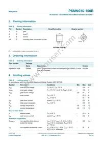 PSMN030-150B Datasheet Page 2