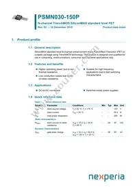 PSMN030-150P Datasheet Cover