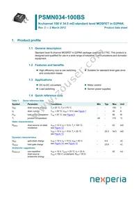 PSMN034-100BS Datasheet Cover