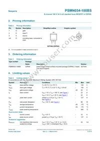 PSMN034-100BS Datasheet Page 2