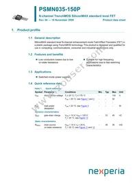 PSMN035-150P Datasheet Cover