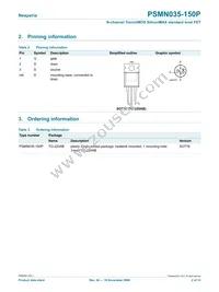 PSMN035-150P Datasheet Page 2