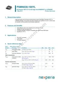 PSMN038-100YLX Datasheet Cover