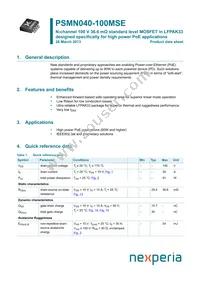 PSMN040-100MSEX Cover