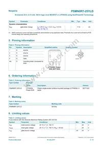 PSMN0R7-25YLDX Datasheet Page 2