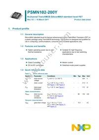 PSMN102-200Y Datasheet Cover