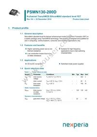 PSMN130-200D Datasheet Cover