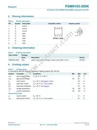 PSMN165-200K Datasheet Page 2