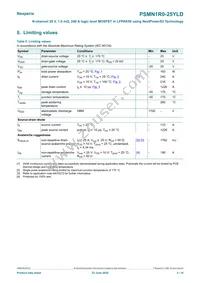 PSMN1R0-25YLDX Datasheet Page 3