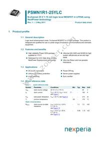 PSMN1R1-25YLC Datasheet Cover