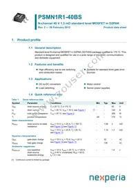 PSMN1R1-40BS,118 Cover