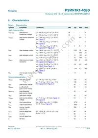 PSMN1R1-40BS Datasheet Page 5