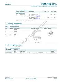 PSMN1R2-25YL Datasheet Page 2