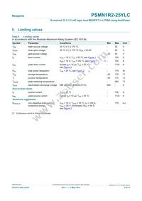 PSMN1R2-25YLC Datasheet Page 3