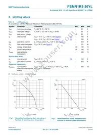 PSMN1R3-30YL Datasheet Page 3