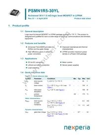 PSMN1R5-30YL Datasheet Cover