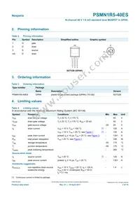 PSMN1R5-40ES Datasheet Page 2
