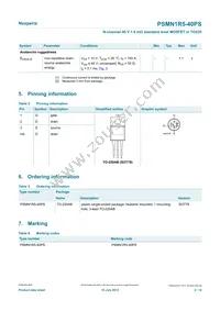 PSMN1R5-40PS Datasheet Page 2