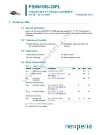 PSMN1R6-30PL Datasheet Cover