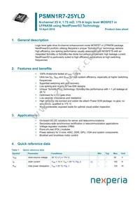 PSMN1R7-25YLDX Datasheet Cover
