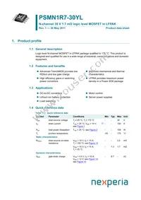 PSMN1R7-30YL Datasheet Cover