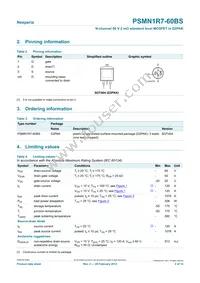 PSMN1R7-60BS Datasheet Page 2