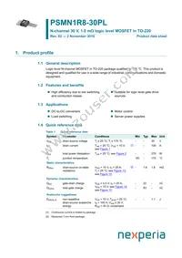 PSMN1R8-30PL Datasheet Cover
