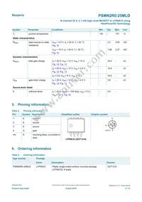 PSMN2R0-25MLDX Datasheet Page 2