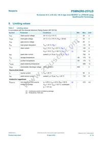 PSMN2R0-25YLDX Datasheet Page 4