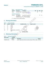 PSMN2R0-30YL Datasheet Page 2