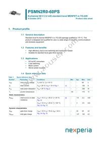 PSMN2R0-60PS Datasheet Cover