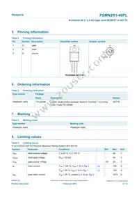 PSMN2R1-40PLQ Datasheet Page 2